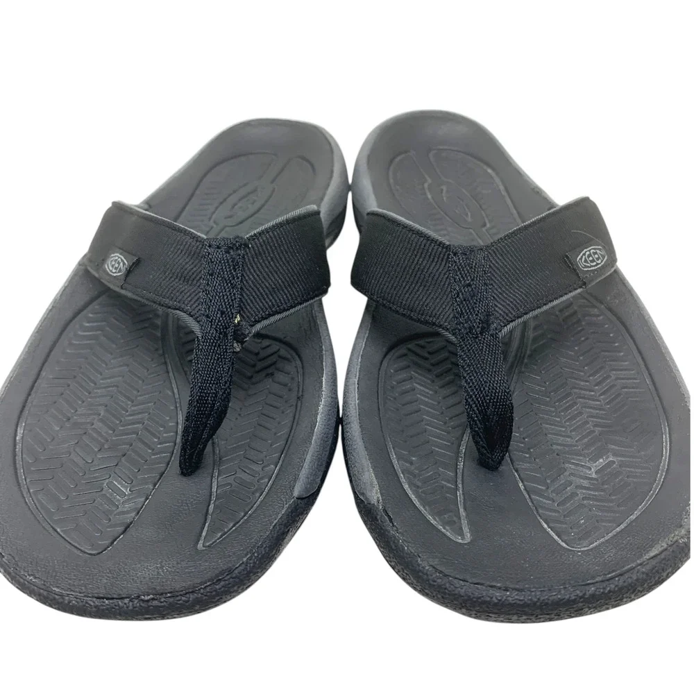 KEEN Kona Flip Flops Women's 8.5 Black Vapor Beach Comfort Sandals Waterproof